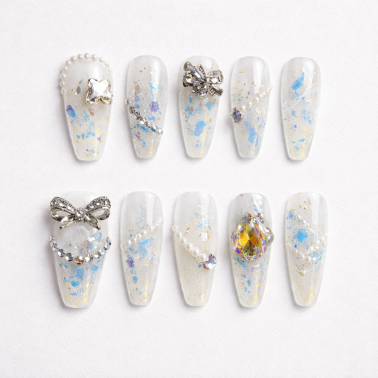 Frozen Aurora Luxe Press on nails fake nails