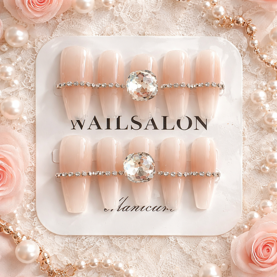 Diamond Blush Royale Press on nails fake nails
