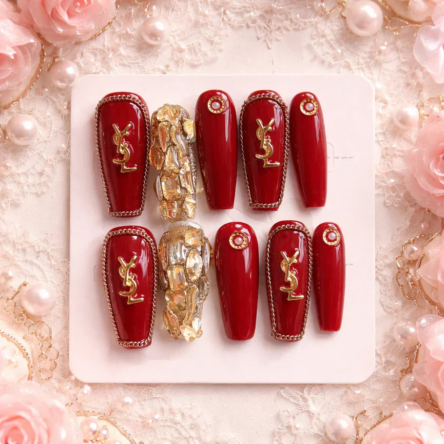 Ruby Royale – Luxury Press-On Nail Set Press on nails fake nails