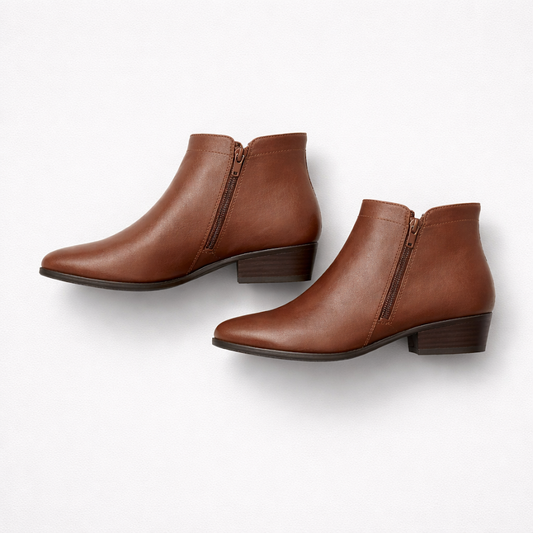 Naturalizer Women's Claire Ankle Boot Cinnamon Brown Smooth 6M