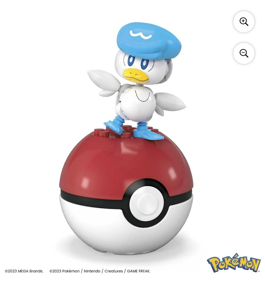 Mega Pokémon Quaxly Poké Ball Building Set #18 – 24 PCS Figure Kit (6+)