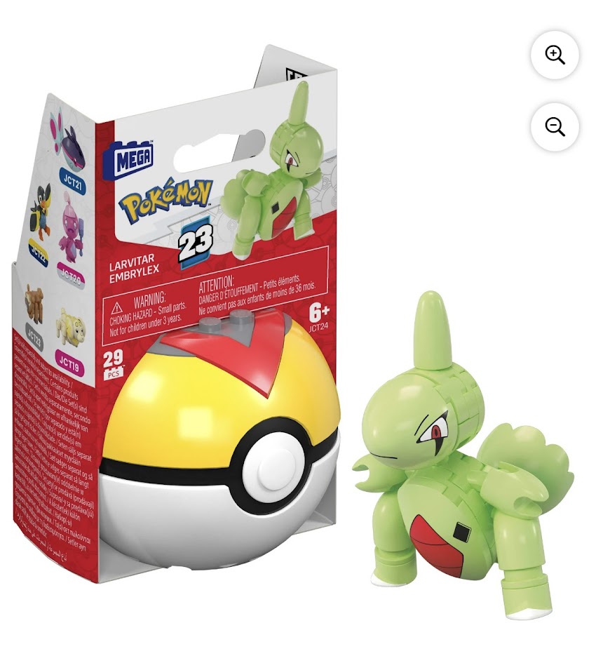 Mega Pokémon Larvitar Poké Ball Building Set #23 – 29 PCS Collectible Figure Kit