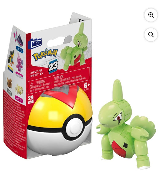 Mega Pokémon Larvitar Poké Ball Building Set #23 – 29 PCS Collectible Figure Kit